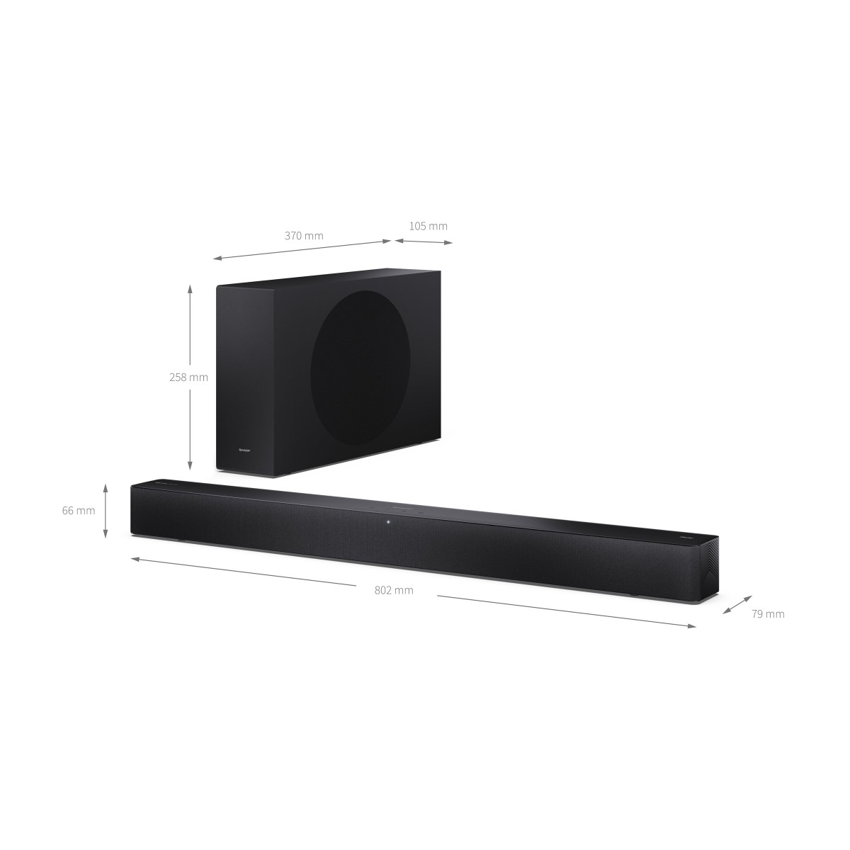 Sharp HT-SBW310 2.1-Soundbar schwarz