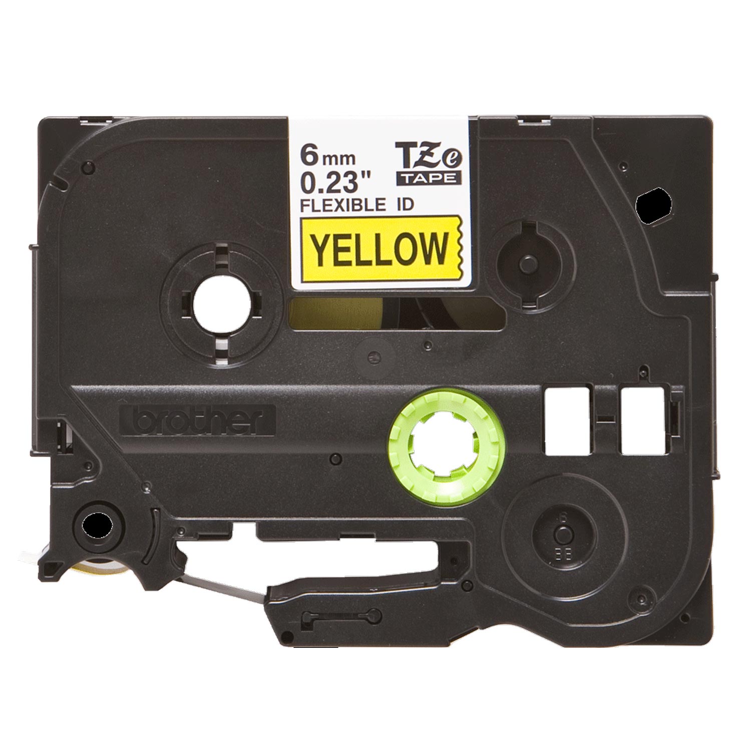 Brother TZe-FX611 P-touch Flexi-Schriftband schwarz auf gelb 6mm x 8m laminiert