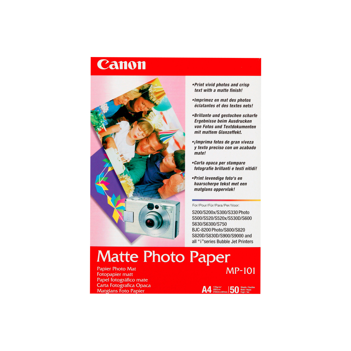 Canon MP-101 Fotopapier matt A4 50 Blatt weiß