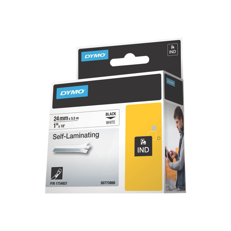 Dymo 1734821 Schriftband Vinyl schwarz/weiß