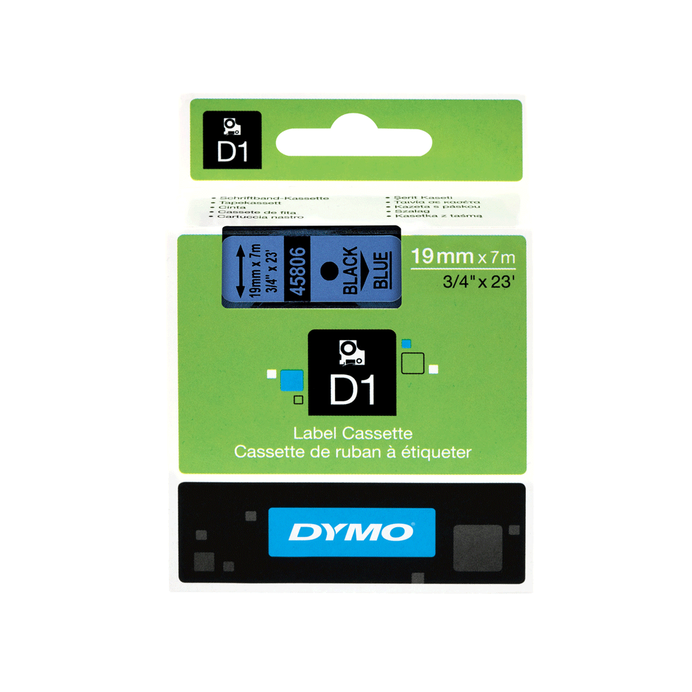 Dymo 45806 Schriftband blau/schwarz
