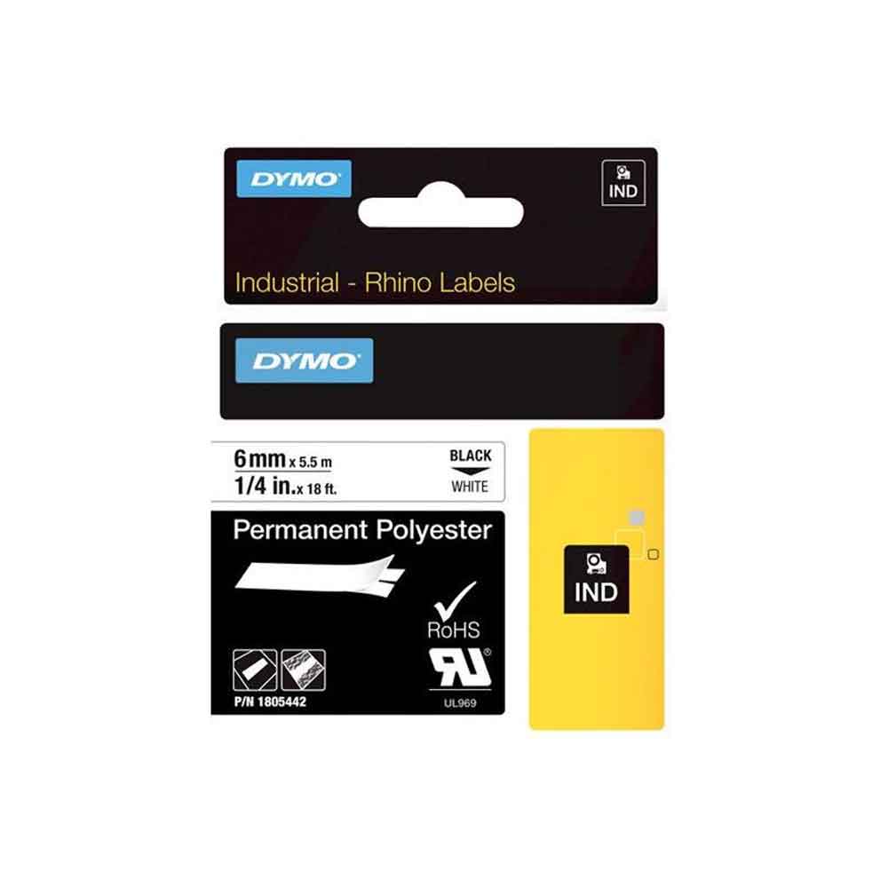 Dymo 1805442 Schriftband vinyl schwarz/weiß