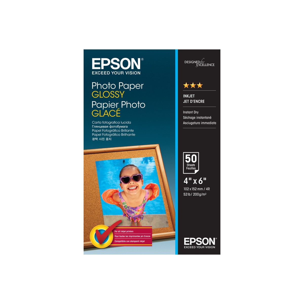 Epson C13S042547 200 g/m² 10 x 15 cm Fotopapier weiß