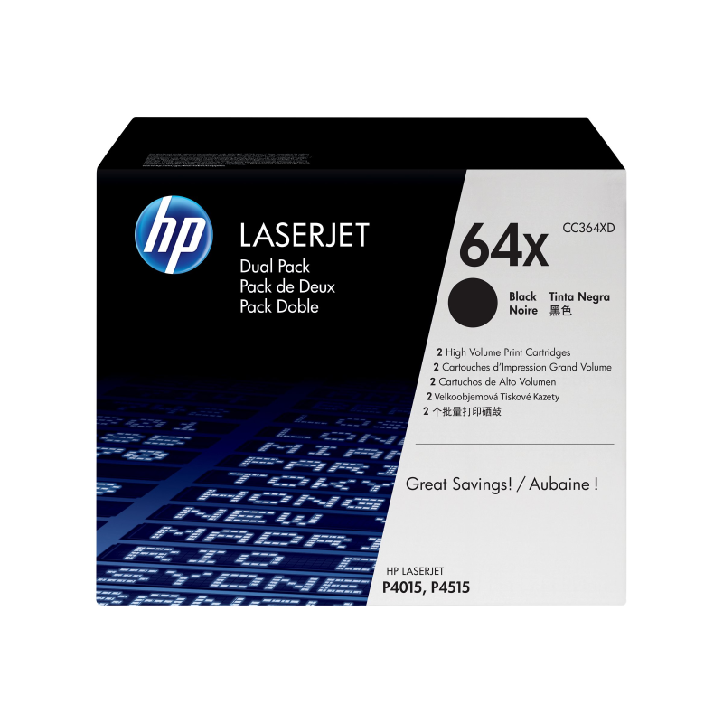 HP CC364XD No.64XD Toner schwarz Dual Pack