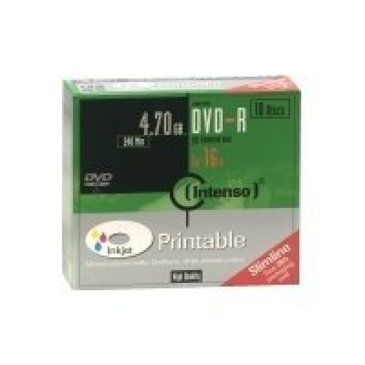 Intenso DVD-R 4,7GB 16x Printable Rohlinge 10er Pack