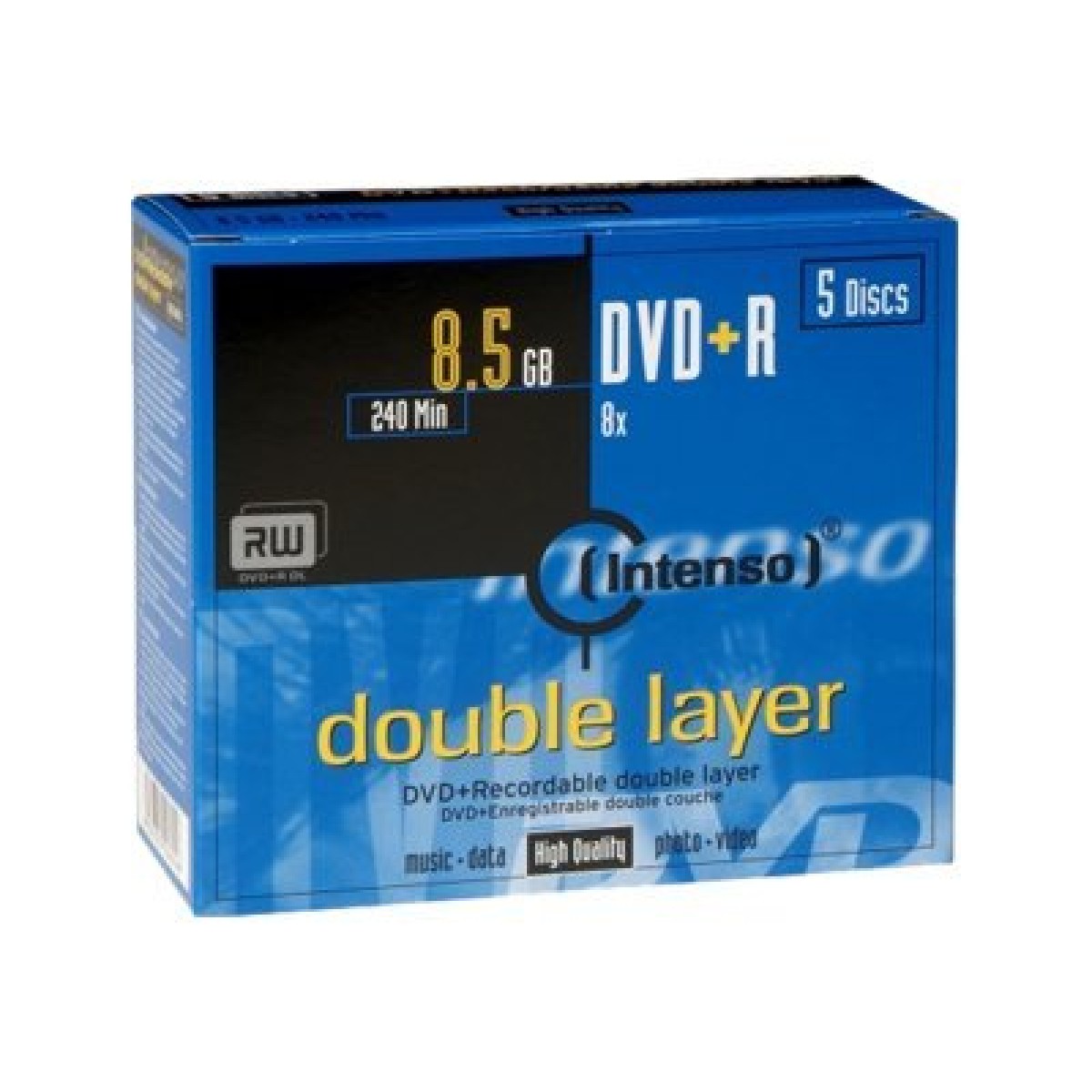 Intenso DVD+R DL 8,5GB 8x Rohlinge 5er Jewel Case