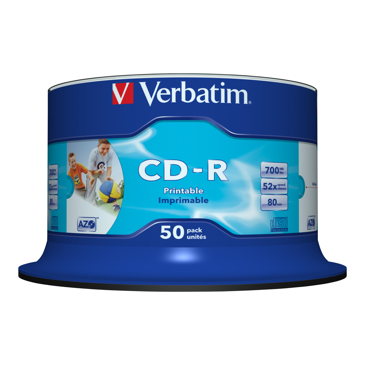 Verbatim CD-R AZO Wide Inkjet Printable CD-Rohlinge 50 Stück