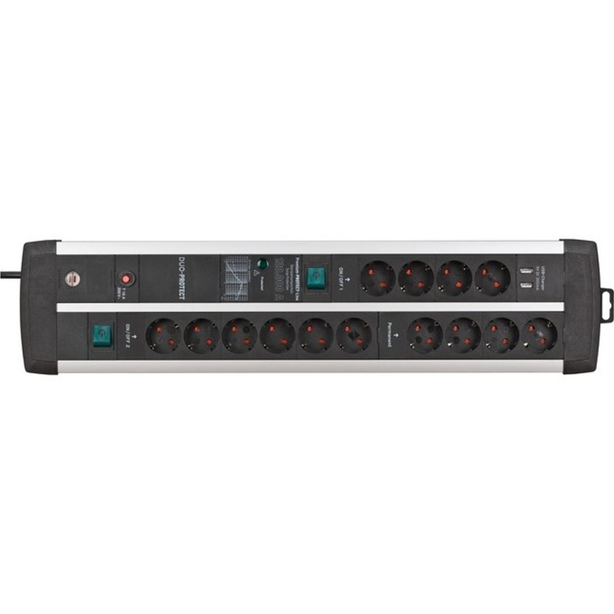 Brennenstuhl Premium-Protect-Line 14-Fach Gaming-Steckdosenleiste