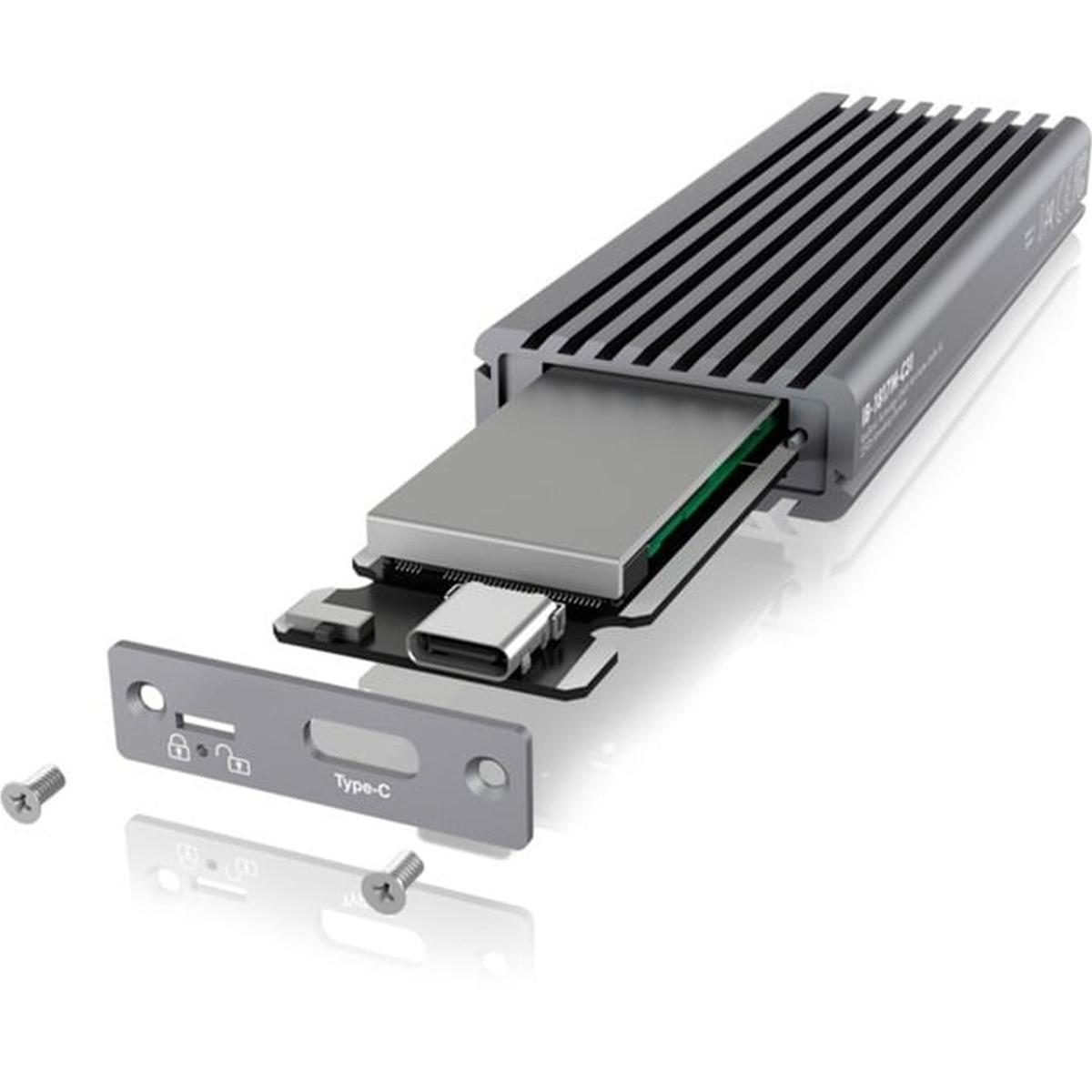 ICY BOX M.2 NVMe Laufwerksgehäuse USB 3.1 grau