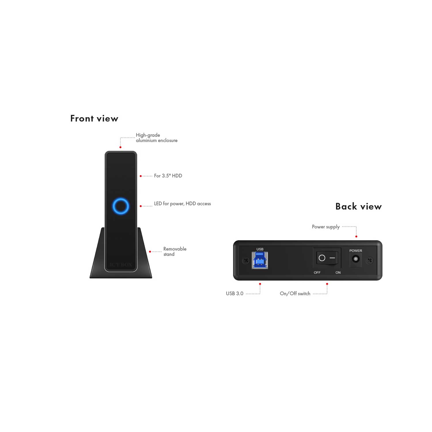 Icy Box IB-377U3 Festplattengehäuse