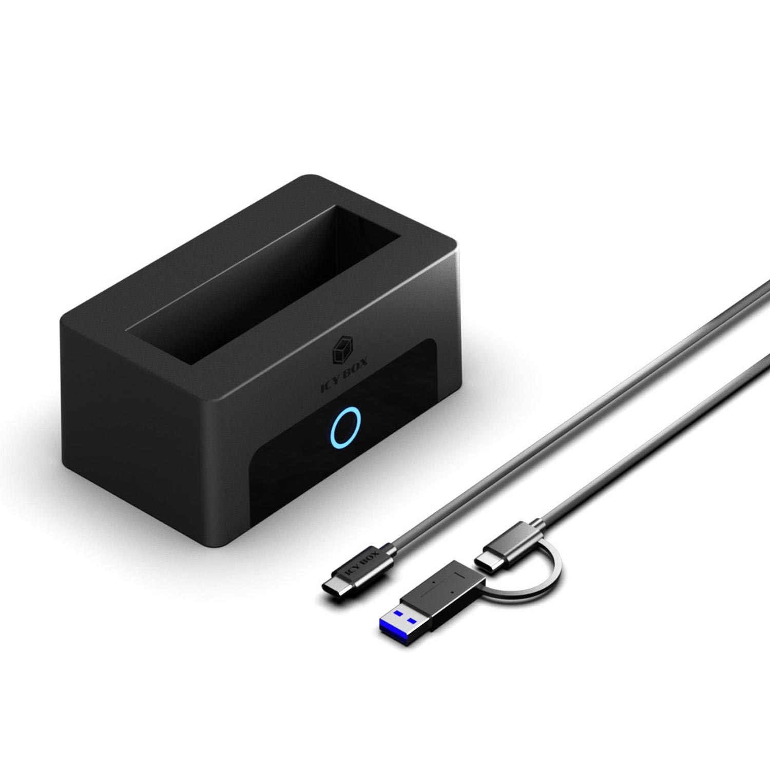 ICY BOX Dockingstation USB 3.2 Gen 2 für 2,5"/3,5" HDD/SSD und M.2 NVMe