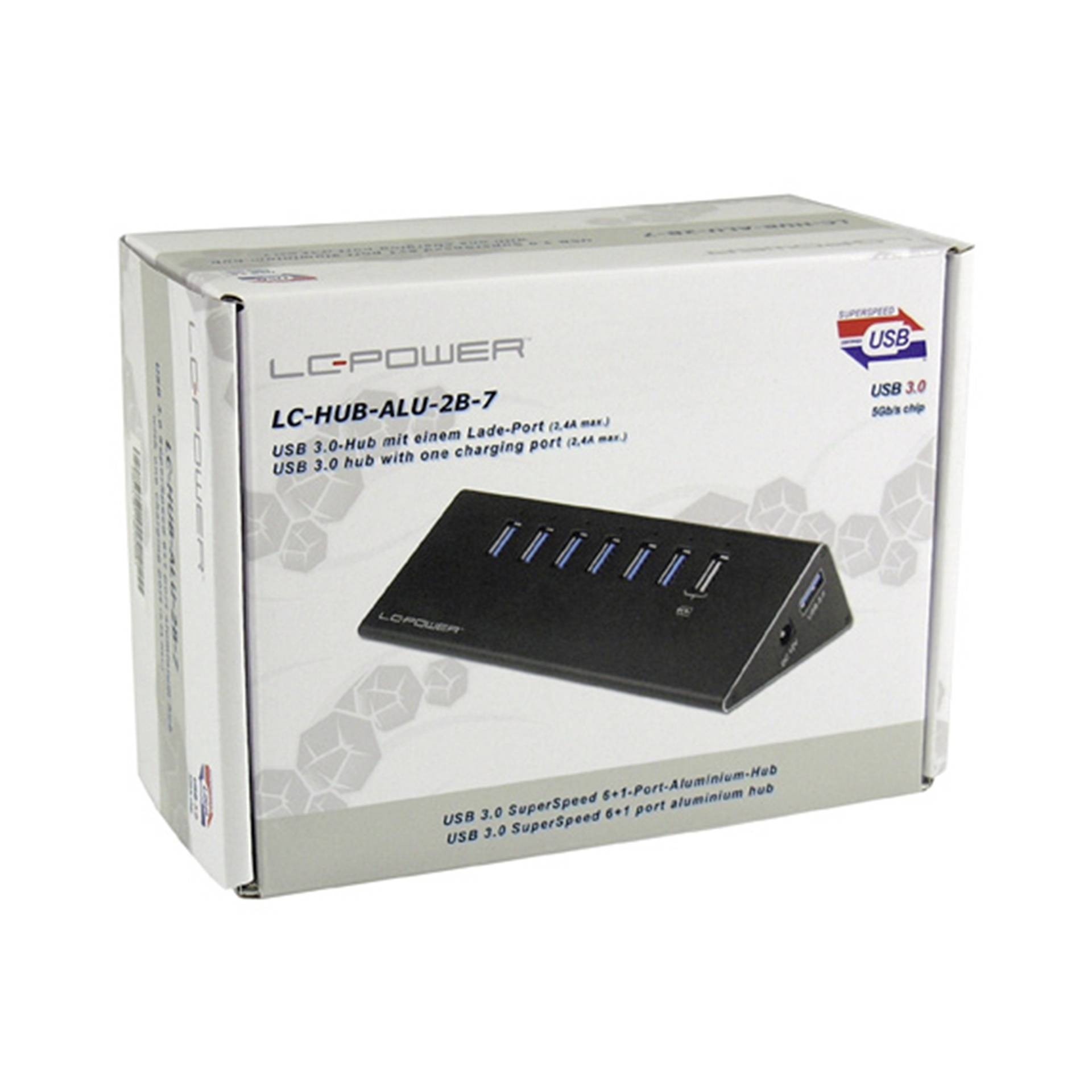 LC-Power LC-HUB-ALU-2B-7 USB-3.0-Hub