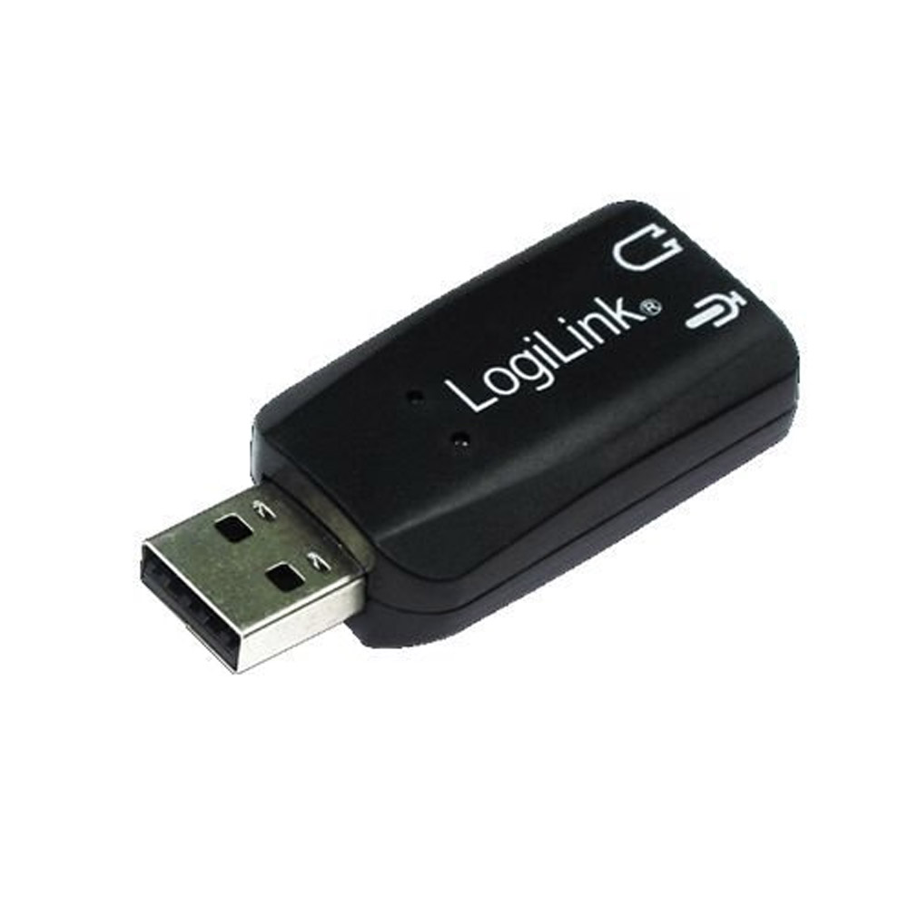 LogiLink USB Soundkarte mit Virtual 3D Soundeffekt schwarz