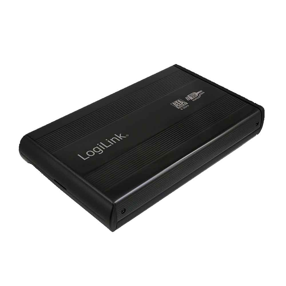 Logilink UA0107 Festplattengehäuse für 8,9 cm (3,5 Zoll) SATA, USB 3.0 Aluminium schwarz