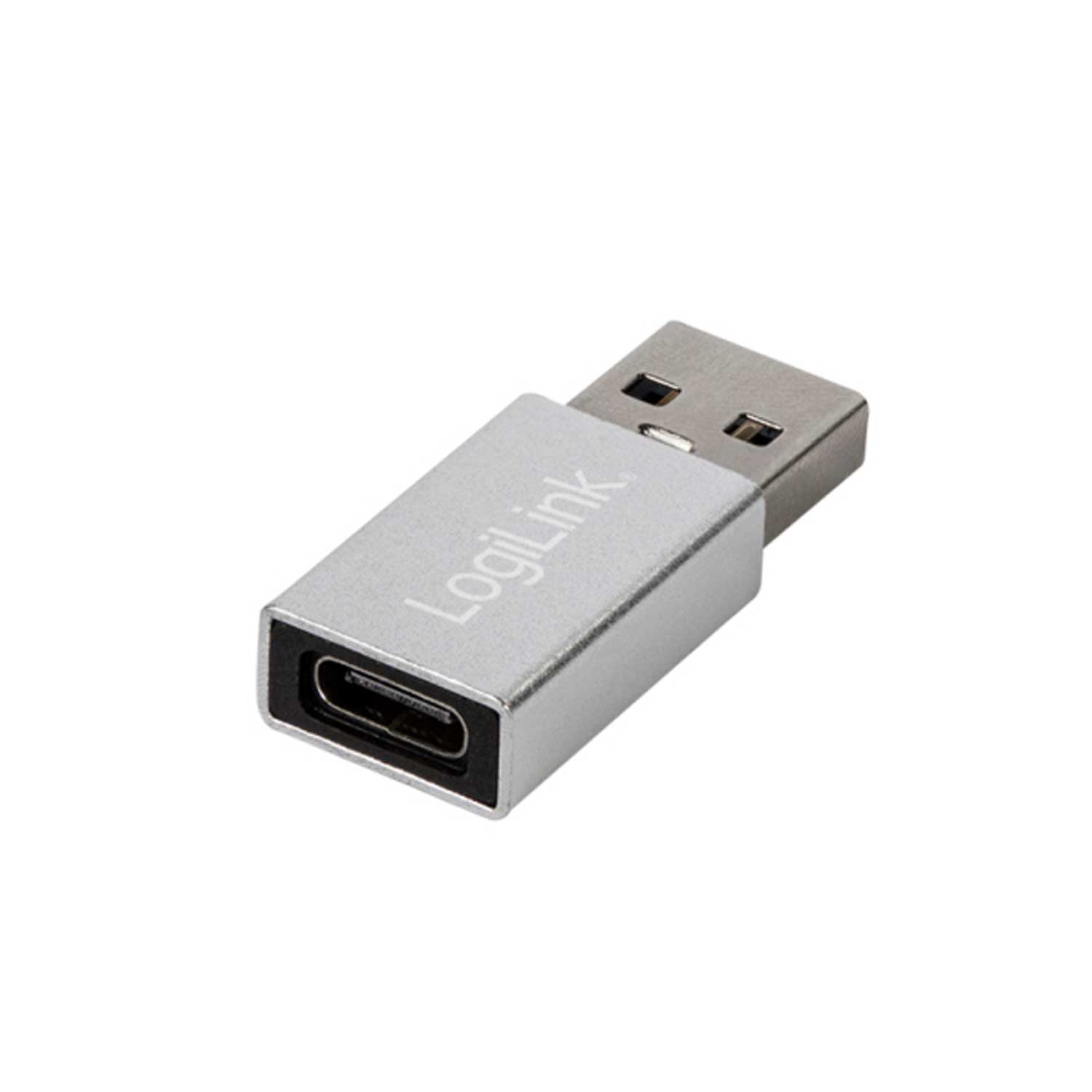 LogiLink USB 3.2 Gen1 Typ-C Adapter silber