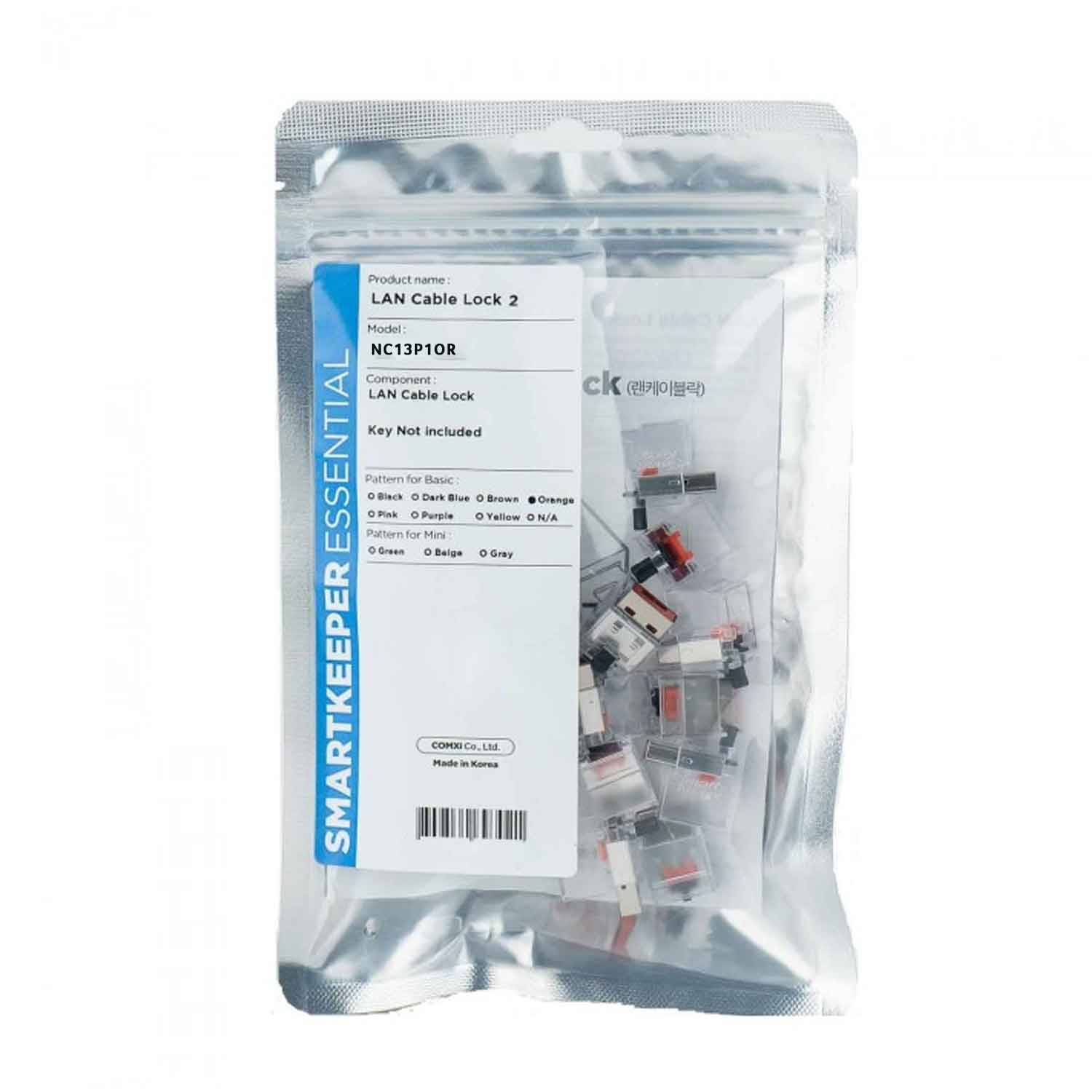 SmartKeeper NC13P1OR LAN Kabelschloss 2 12 Stück orange