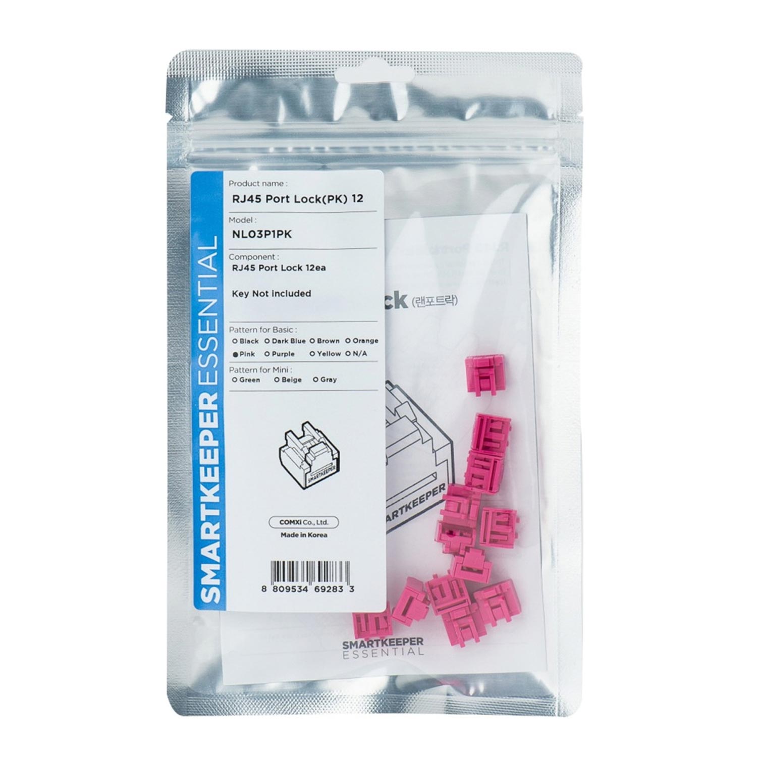 SmartKeeper NL03P1PK RJ45 Port Blocker 12 Stück pink