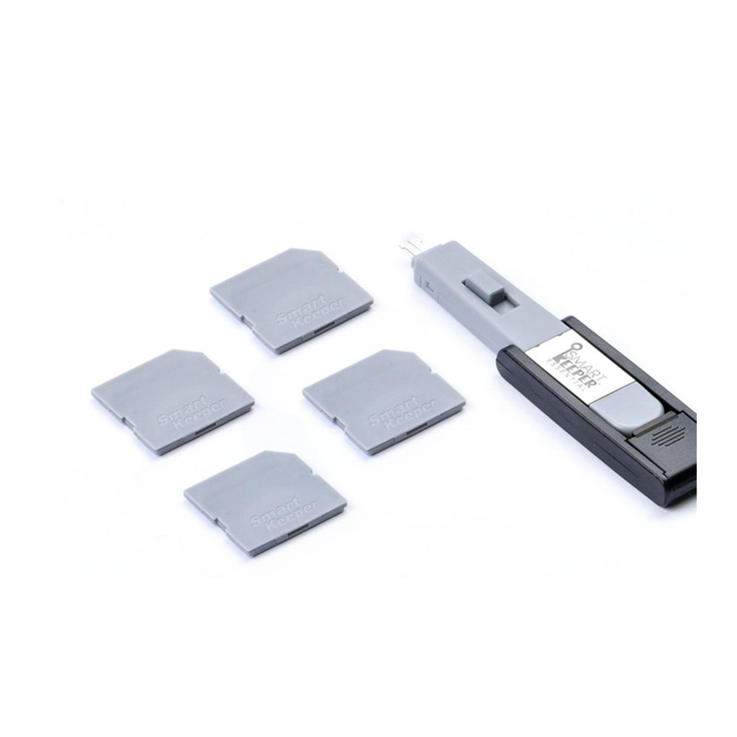 SmartKeeper SD04PKGY SD Port Blocker 4 Stück mit Schlüssel grau