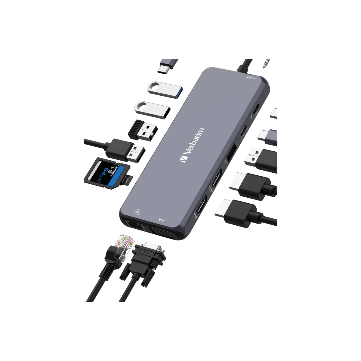 Verbatim USB-C Hub 14-in-1 Multiport Adapter