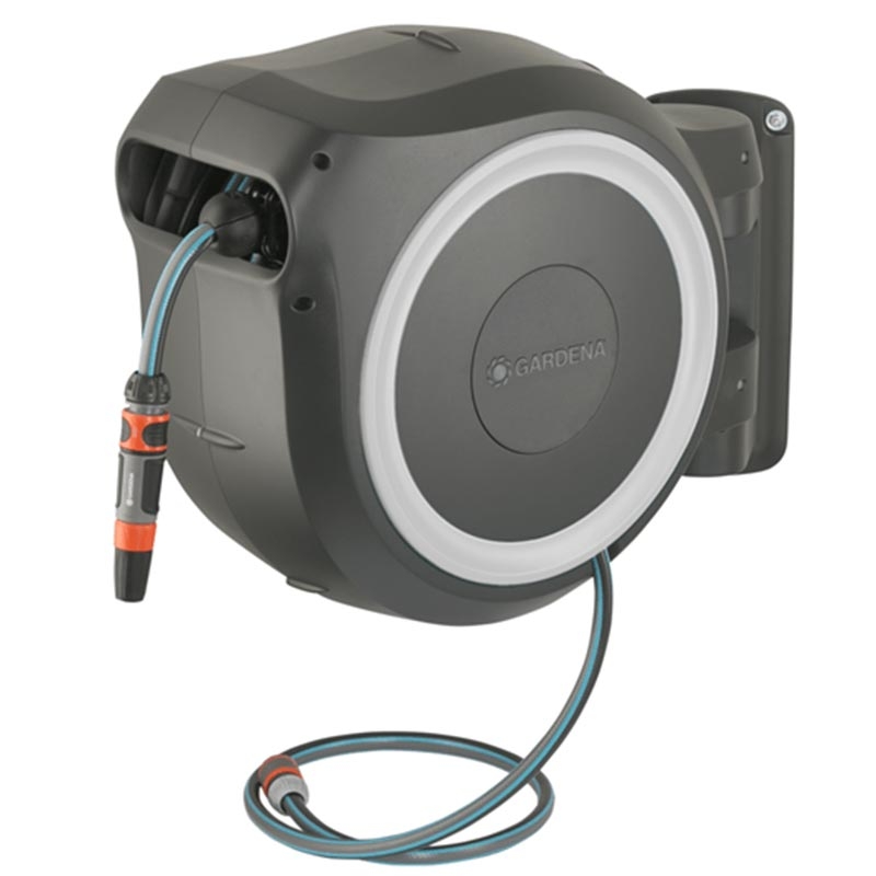 GARDENA 18632-20 Wand-Schlauchbox RollUp XL (weiß) 35 m