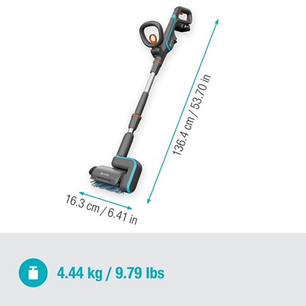 GARDENA 14841-20 Akku-Multi-Reiniger AquaBrush Patio 03/18V P4A Ready-To-Use Set