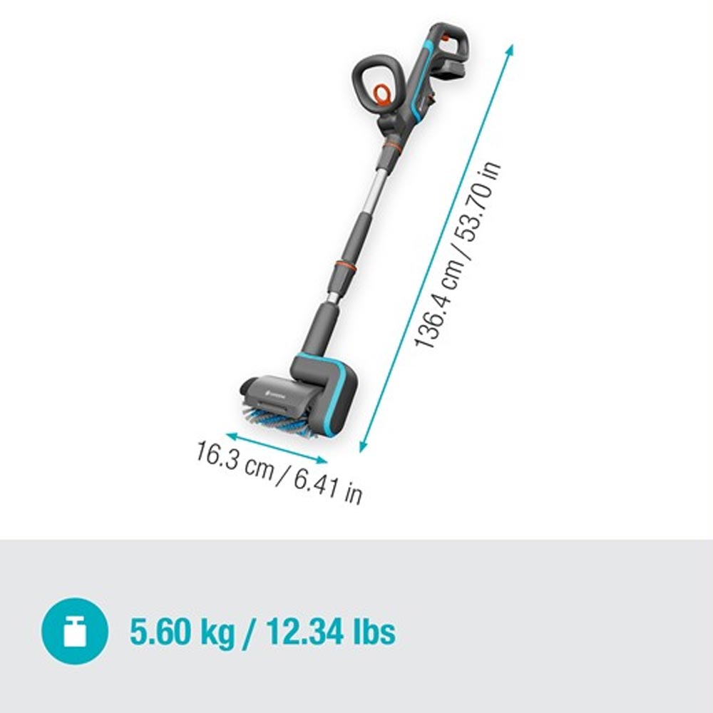 GARDENA 14842-20 Akku-Multi-Reiniger AquaBrush Universal 04/18V P4A Ready-To-Use Set