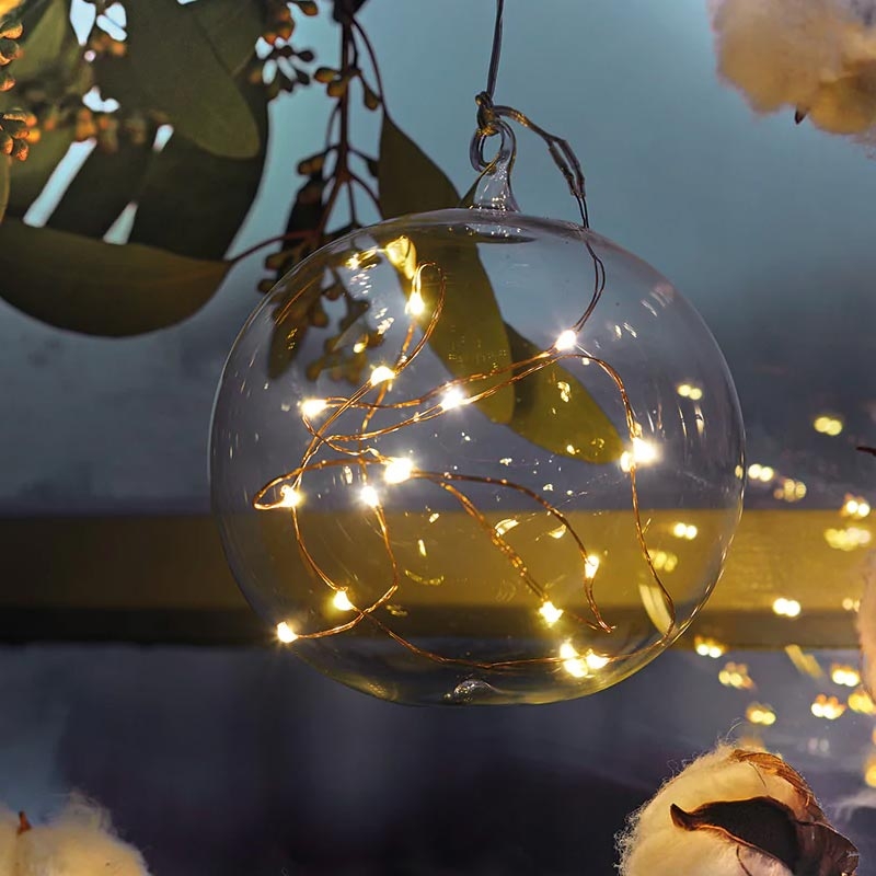 Krinner Lumix Light Ball M klar Christbaumkugel