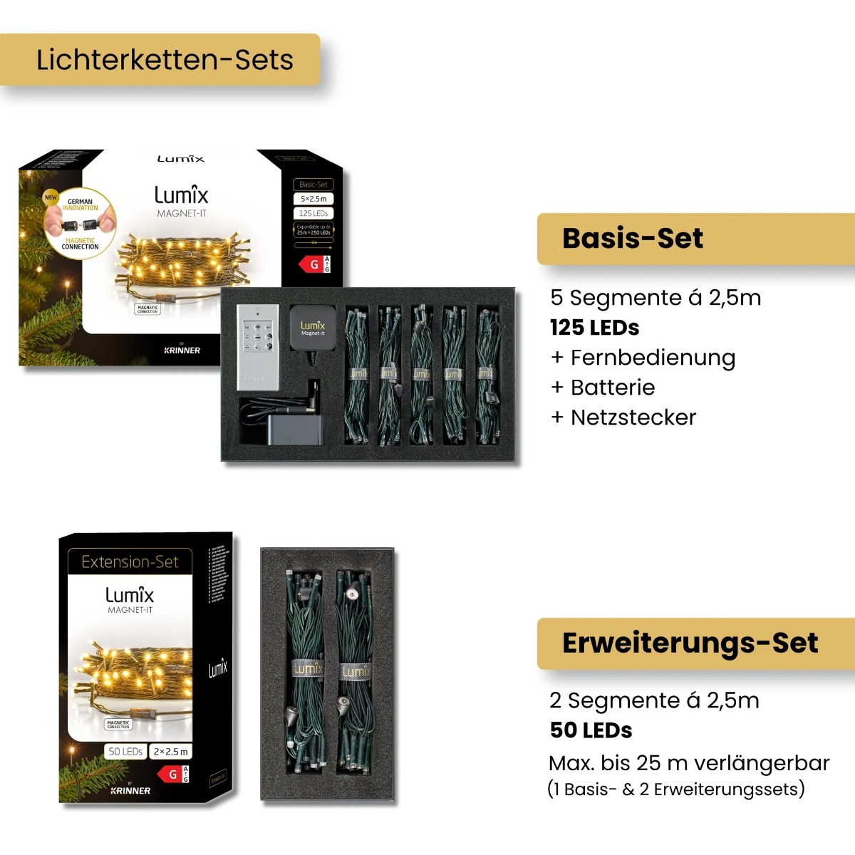 Krinner Lumix Magnet-it Erweiterung warm-weiß