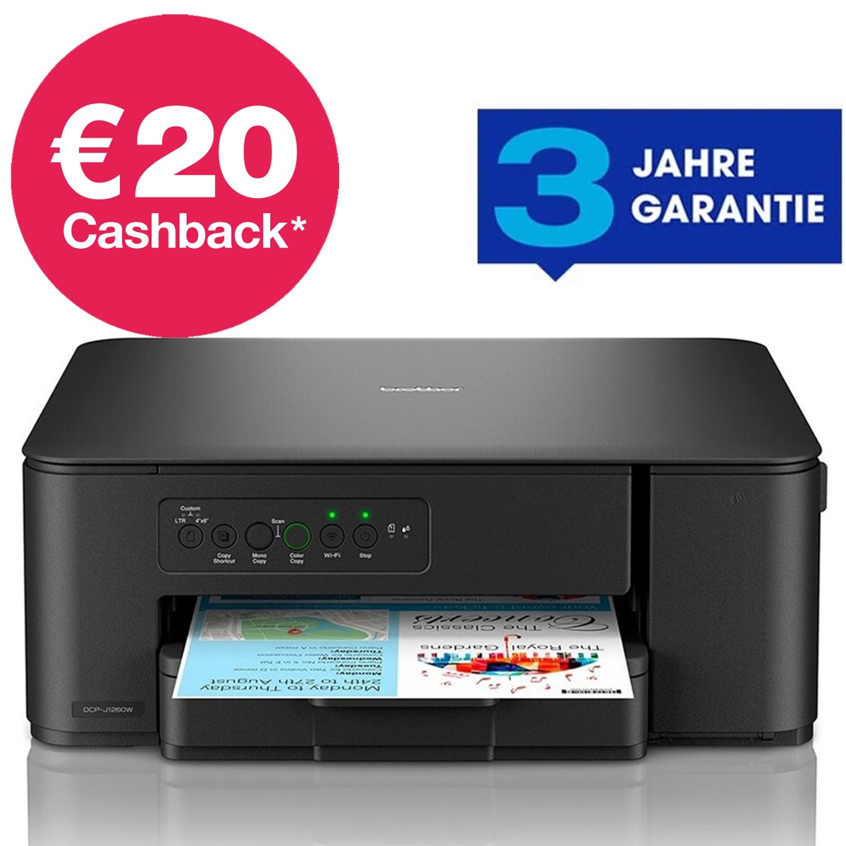 Brother DCP-J1260W 3-in-1 Tinten-Multifunktionsgerät mit WLAN