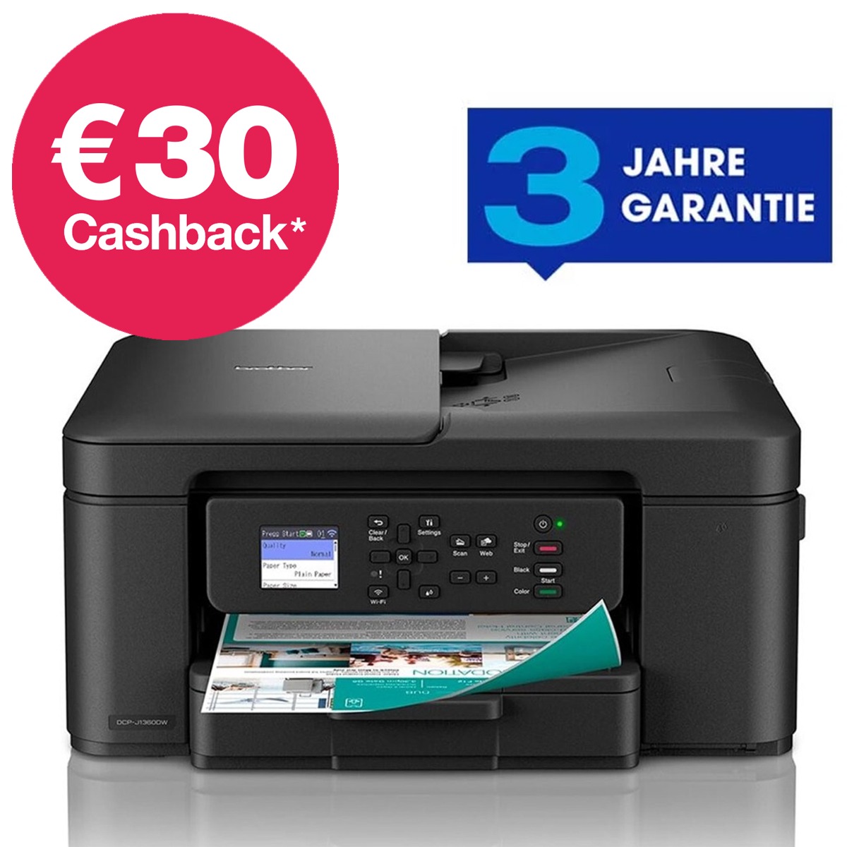 Brother DCP-J1360DW 3-in-1 Tinten-Multifunktionsgerät mit WLAN