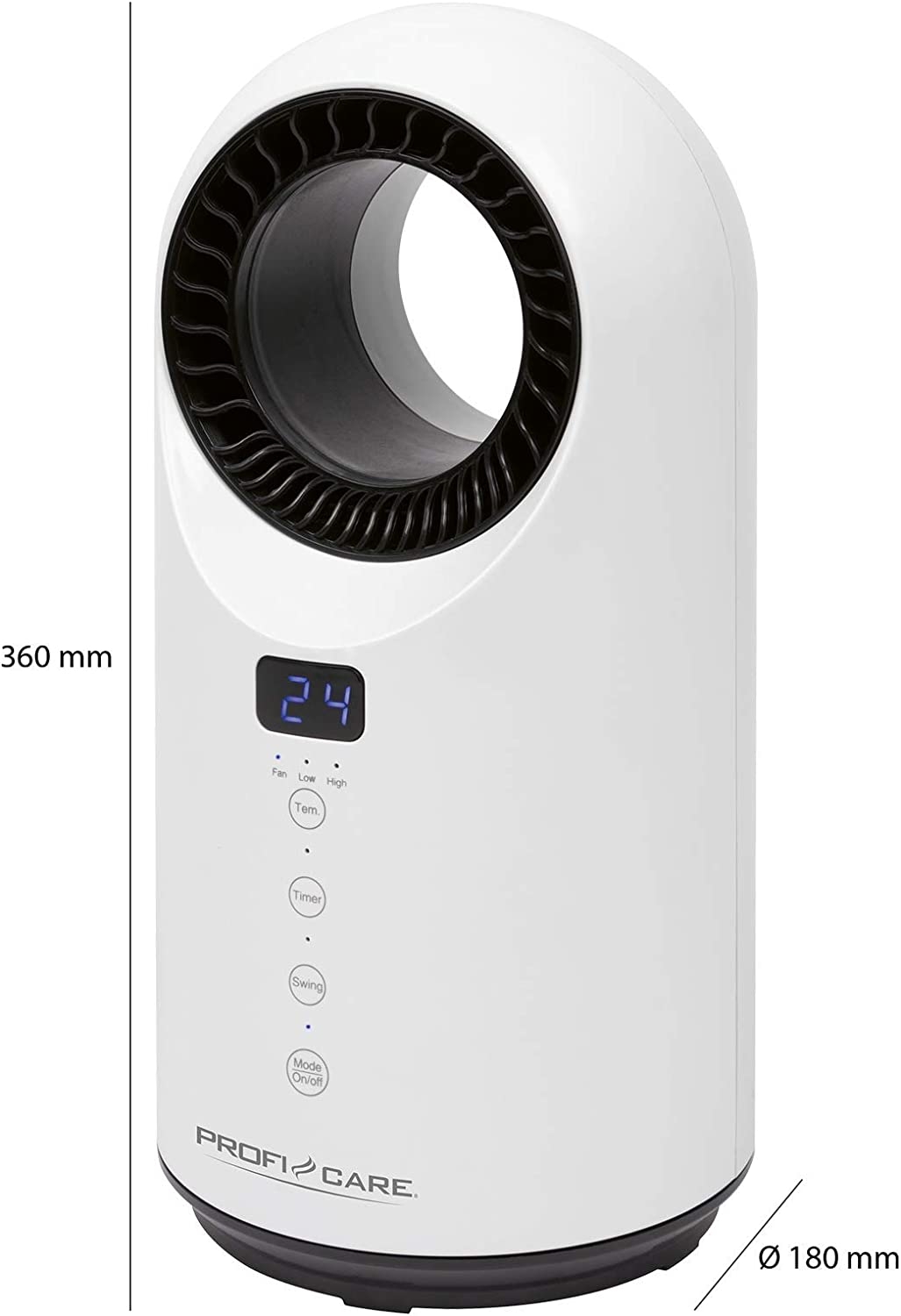 ProfiCare PC-HL 3086 Keramik-Heizlüfter 1500W weiß