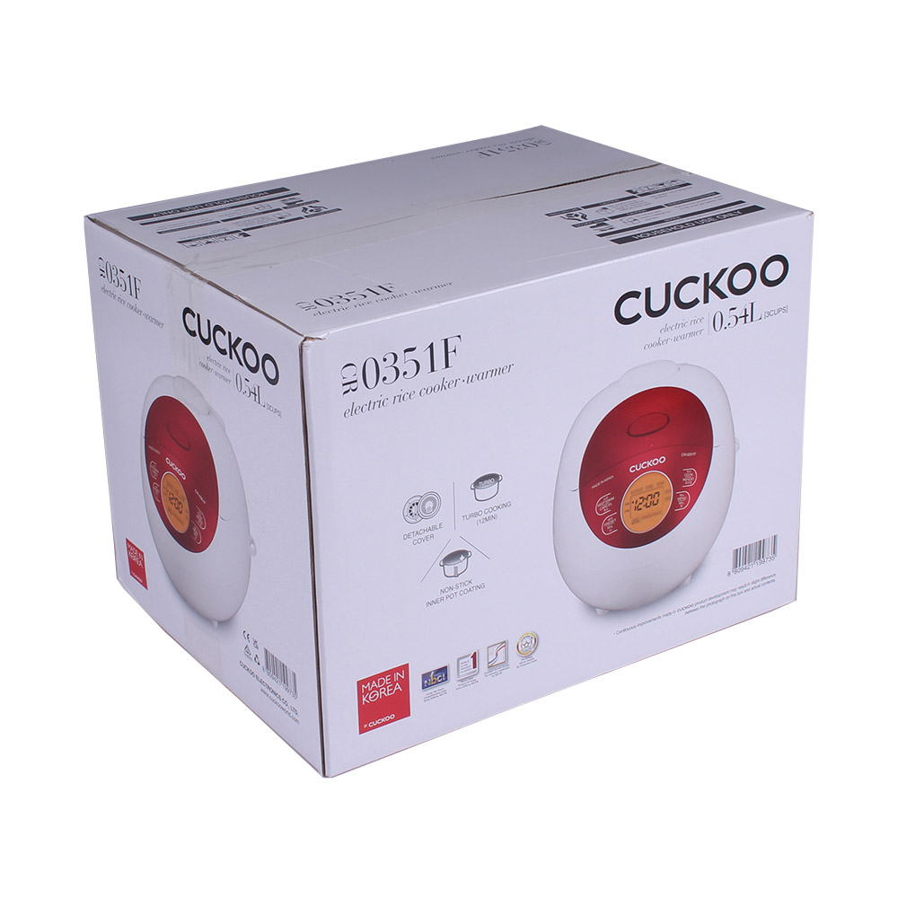 Cuckoo CR-0351F Reiskocher weiß/rot (Verpackung geöffnet)