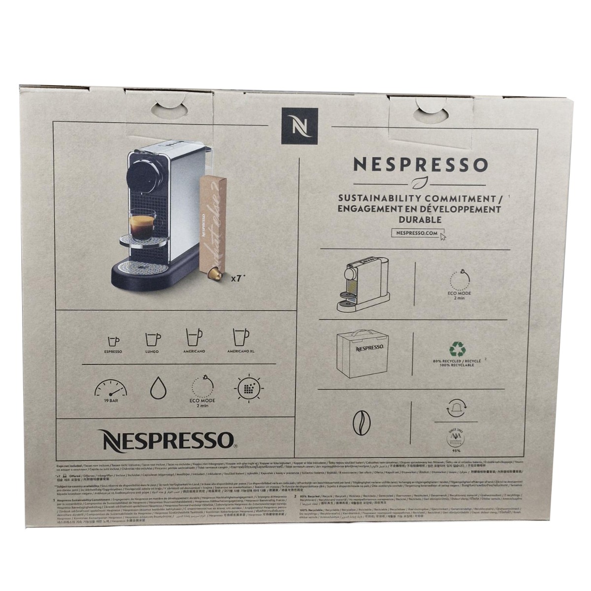 Delongh EN220.T Citiz Platinum Nespressomaschine titan