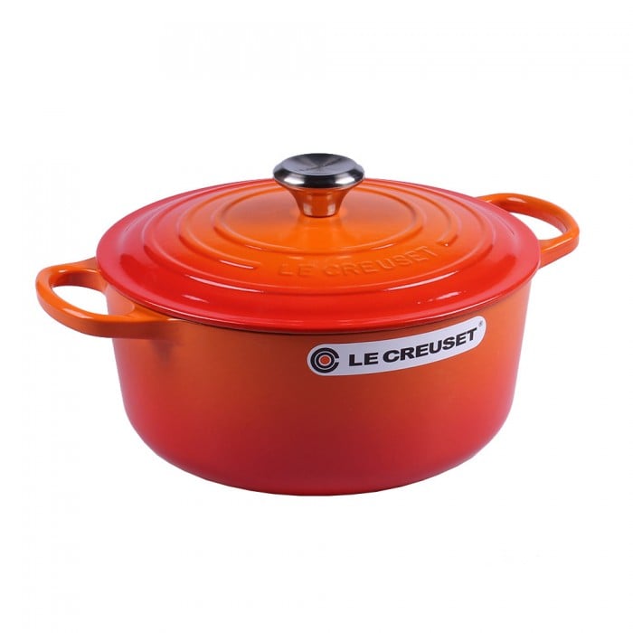 Le Creuset Bräter Signature Rund Gusseisen Ofenrot 24cm