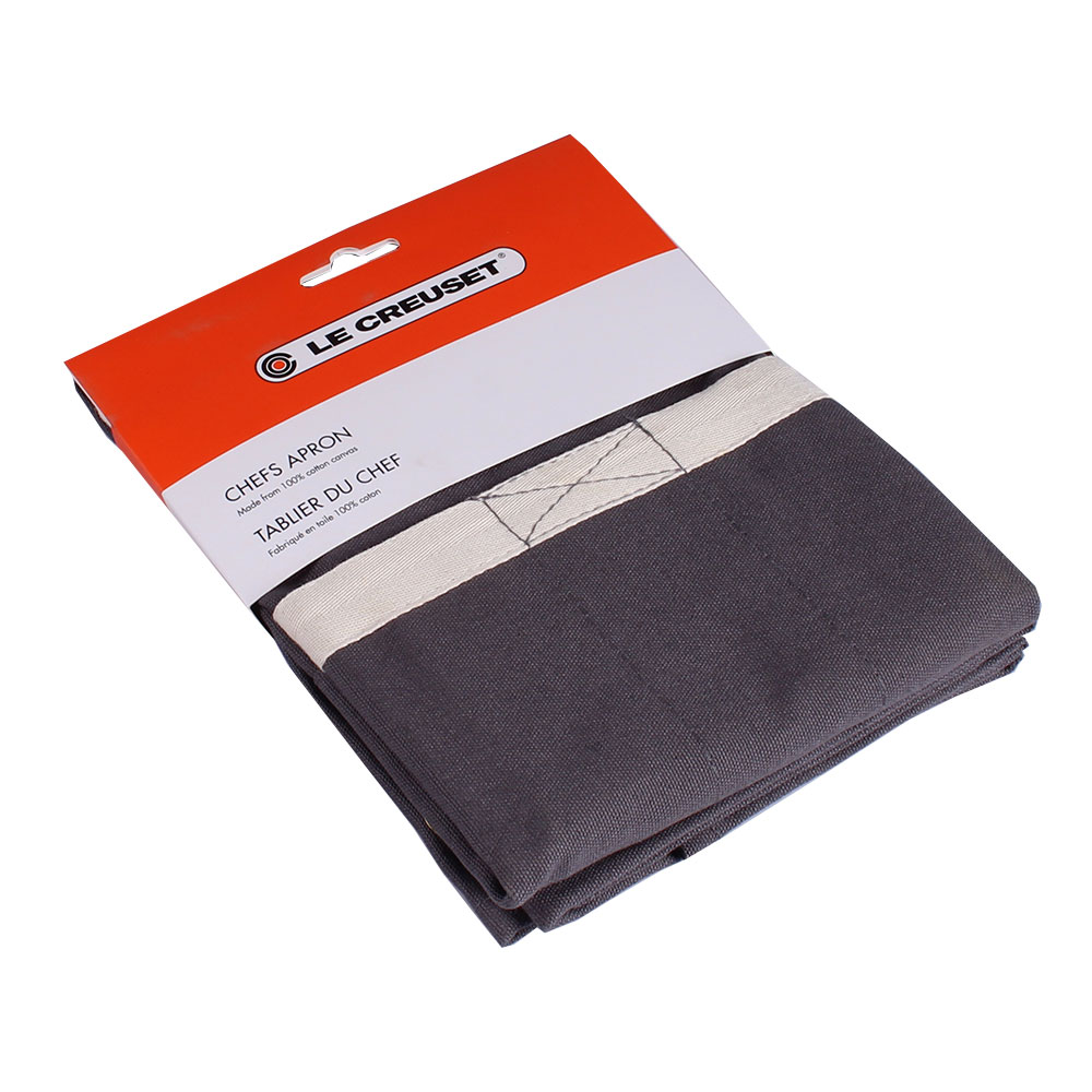 Le Creuset Schürze mit Taschen perlgrau