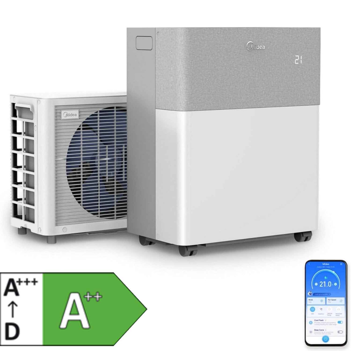 Midea Portasplit Klimaanlage weiß