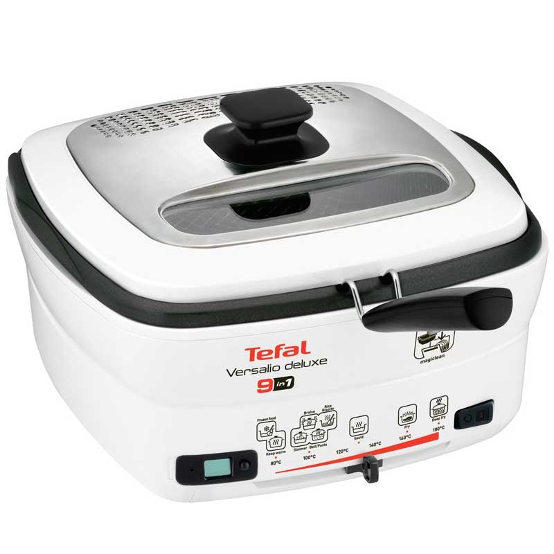 Tefal FR4950 Versalio Deluxe 9-in-1 Multi-Funktions-Fritteuse weiß
