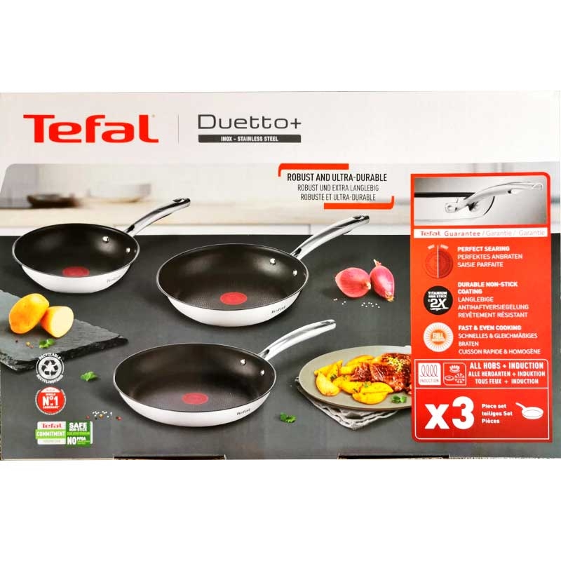Tefal Duetto + Plus Set 20/24/28cm Bratpfannen