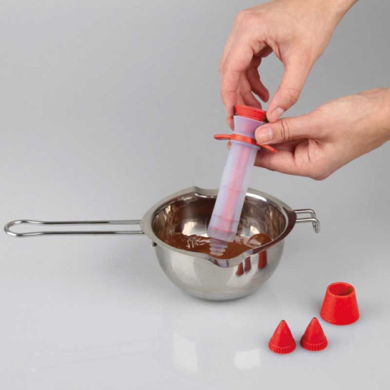 Dr. Oetker Silikon-Dekorierstift inkl. 2 Tüllen und Ständer (2. Wahl)