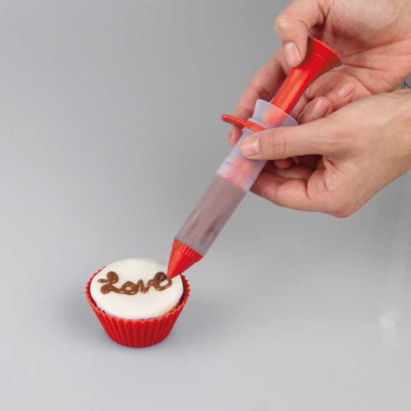 Dr. Oetker Silikon-Dekorierstift inkl. 2 Tüllen und Ständer