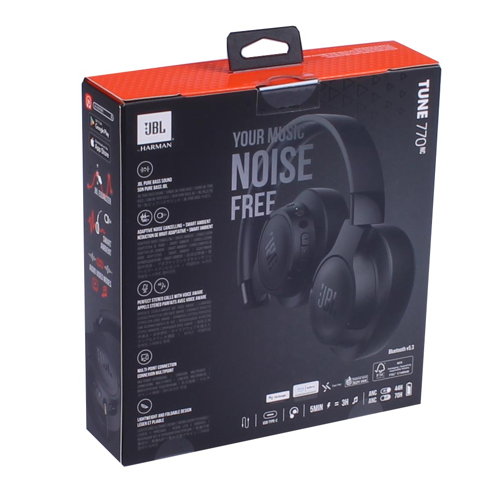 JBL Tune 770NC Over Ear Bluetooth Kopfhörer schwarz