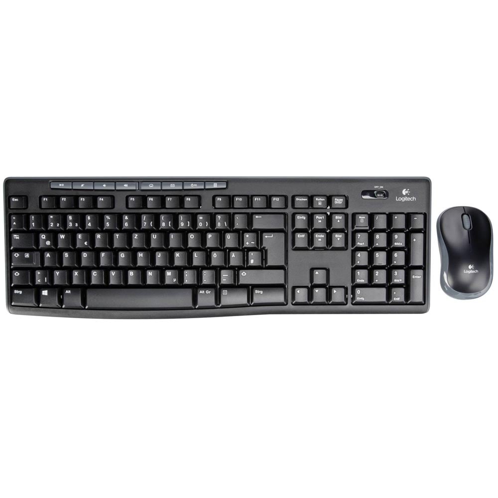 Logitech MK270 Cordless Maus+Tastatur Set USB schwarz (2.Wahl)