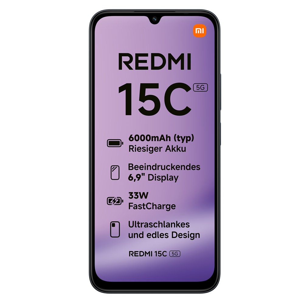 Xiaomi Redmi 15C 4/128GB 5G Smartphone midnight black (2. Wahl)
