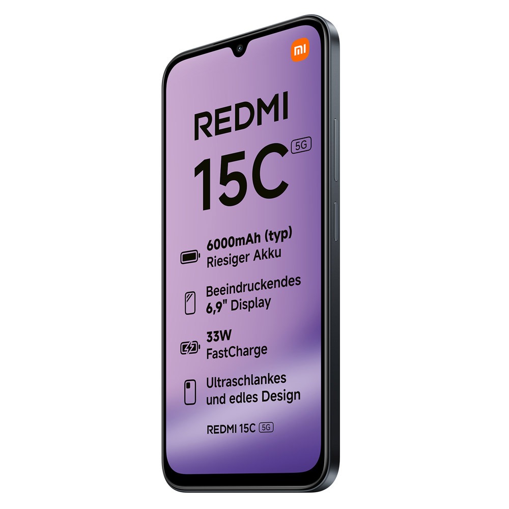 Xiaomi Redmi 15C 4/128GB 5G Smartphone midnight black