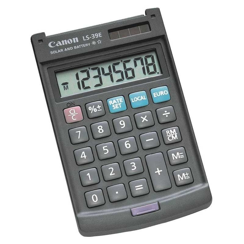Canon LS-39E Mini Taschenrechner mit großem Display grau