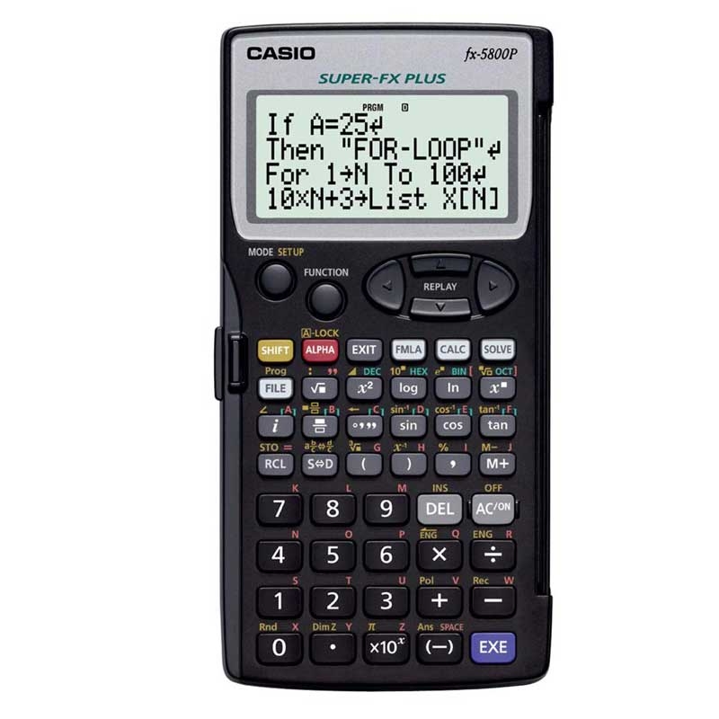 Casio FX-5800P Wissenschaftlicher Taschenrechner 664 Funktionen - schwarz