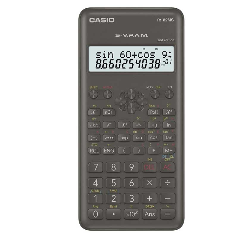 Casio FX-82MS-2 Wissenschaftlicher Taschenrechner Batterie - grau