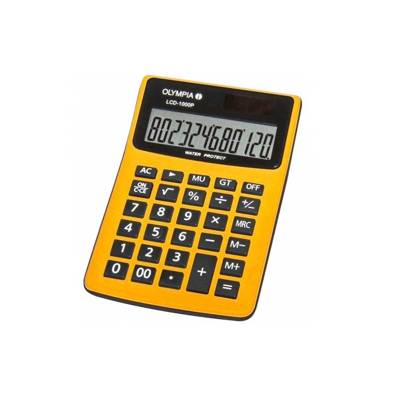 Olympia LCD 1000P Werkstatt Taschenrechner (IP 54) - schwarz/orange