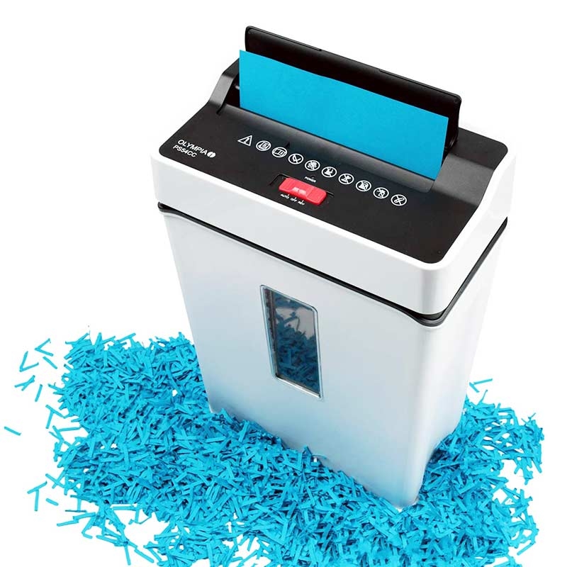 Olympia PS 54 CC - Aktenvernichter P4 (Papierschredder, Partikelschnitt, 8 Blatt - weiß