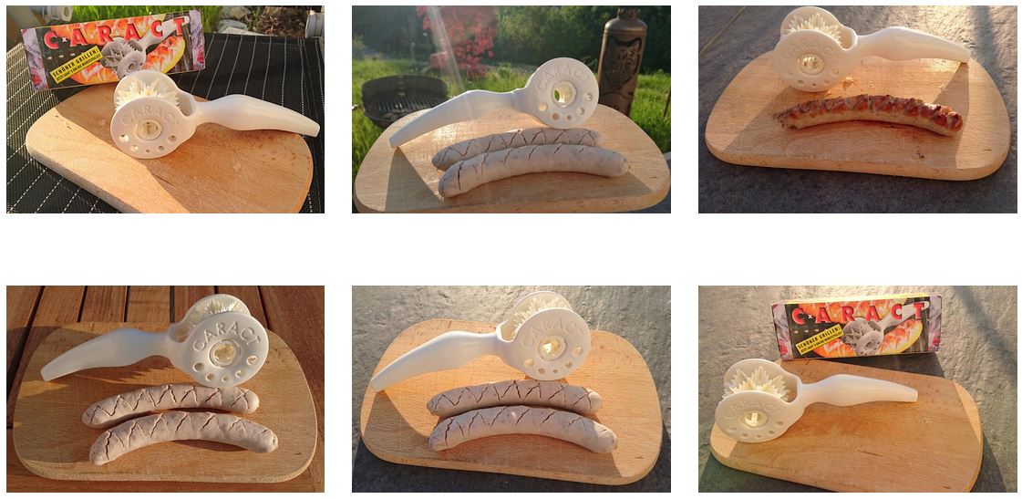 Caract Schneidroller - Grillzubehör zum Einschneiden für Grill- und Bratwürste